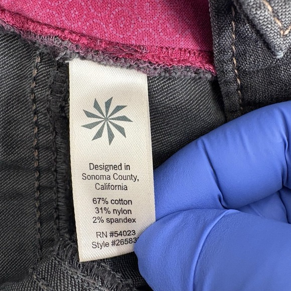 ATHLETA Women Frontier Jeans 30x31 Black Dark Denim Straight Leg Drawstrings - Picture 10 of 16